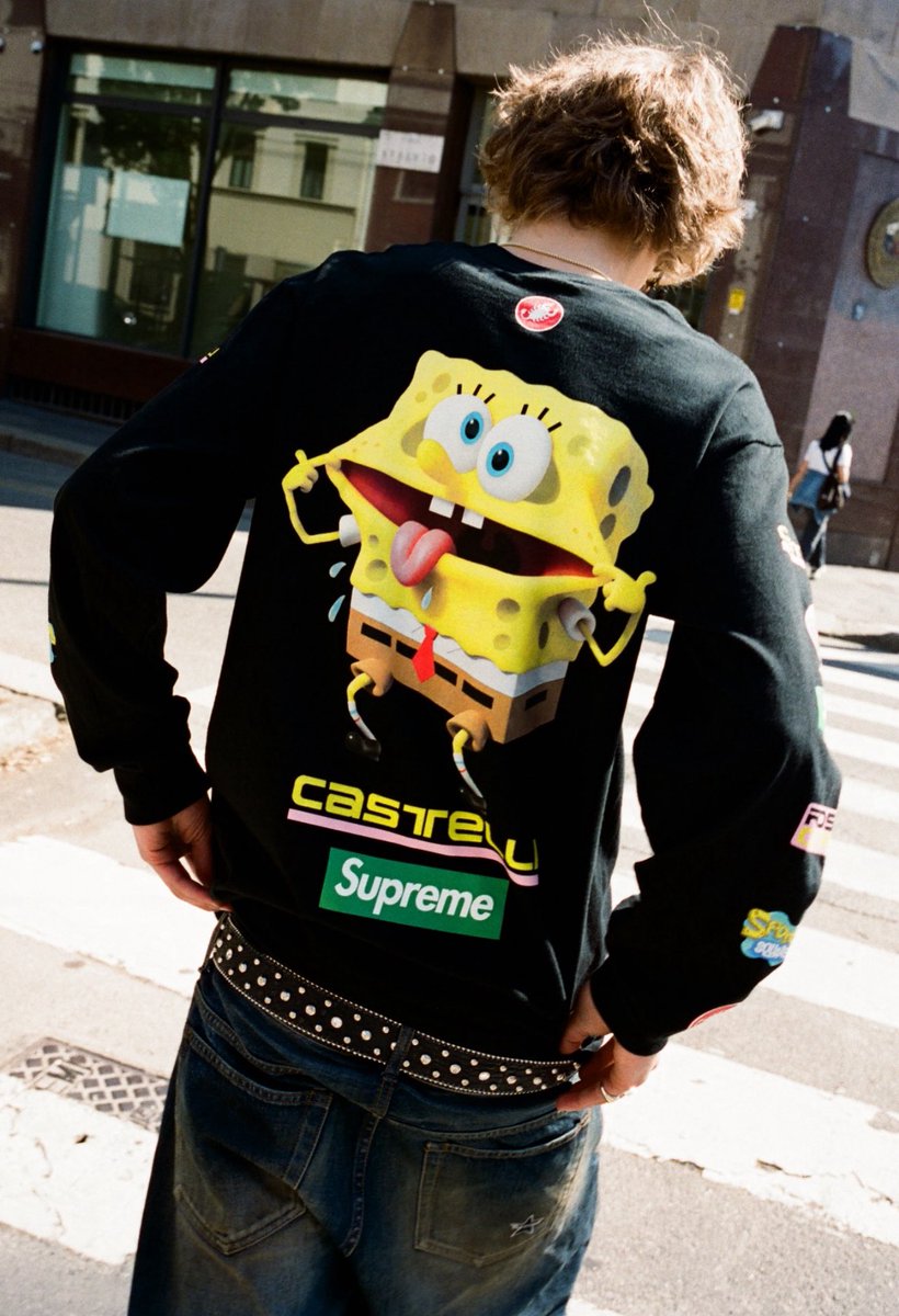 おヒゲさん supreme SpongeBob Tシャツ XL Supreme x SpongeBob x