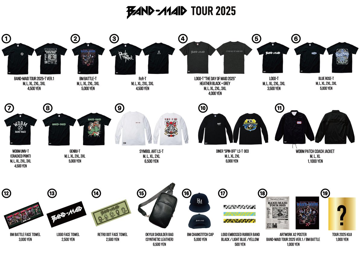 BAND-MAID TOUR 2025] 2025.05.10 (メイドの日) 東京・渋谷公演情報