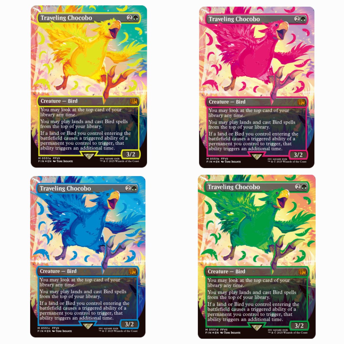 MTG ff コラボ 旅するチョコボ、2枚まとめ売り MTG ff コラボ 旅する