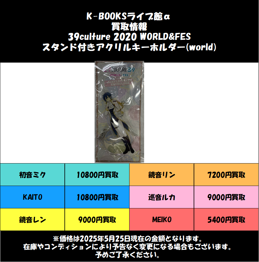 KAITO ミク Culture 2020 WORLD＆FES アクリルスタンド