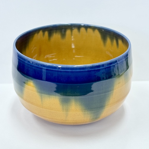 抹茶碗 釉彩 九谷焼【五代 中村秋塘・作】日本製（Made in Japan