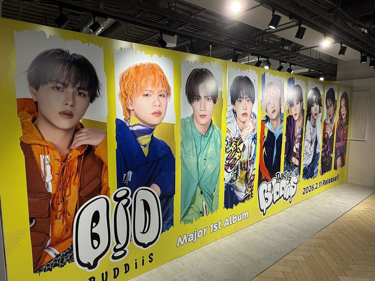 BUDDiiS HMV渋谷① 大型パネル #FUMINORI #SEIYA #YUMA #FUMIYA は