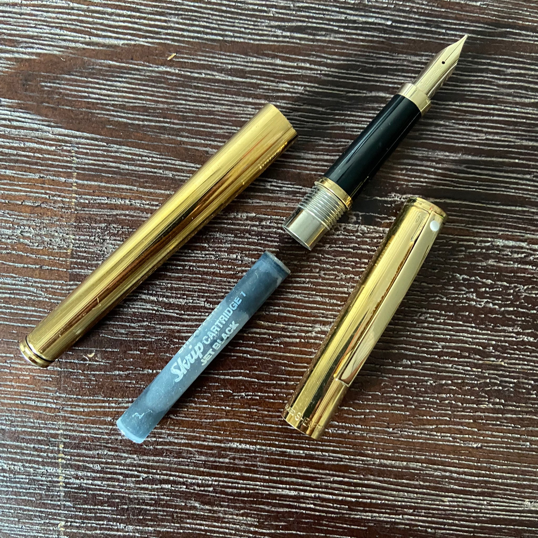 シェーファー SHEAFFER GOLD ELECTROPLATED 万年筆 ゴールド ペン先14K