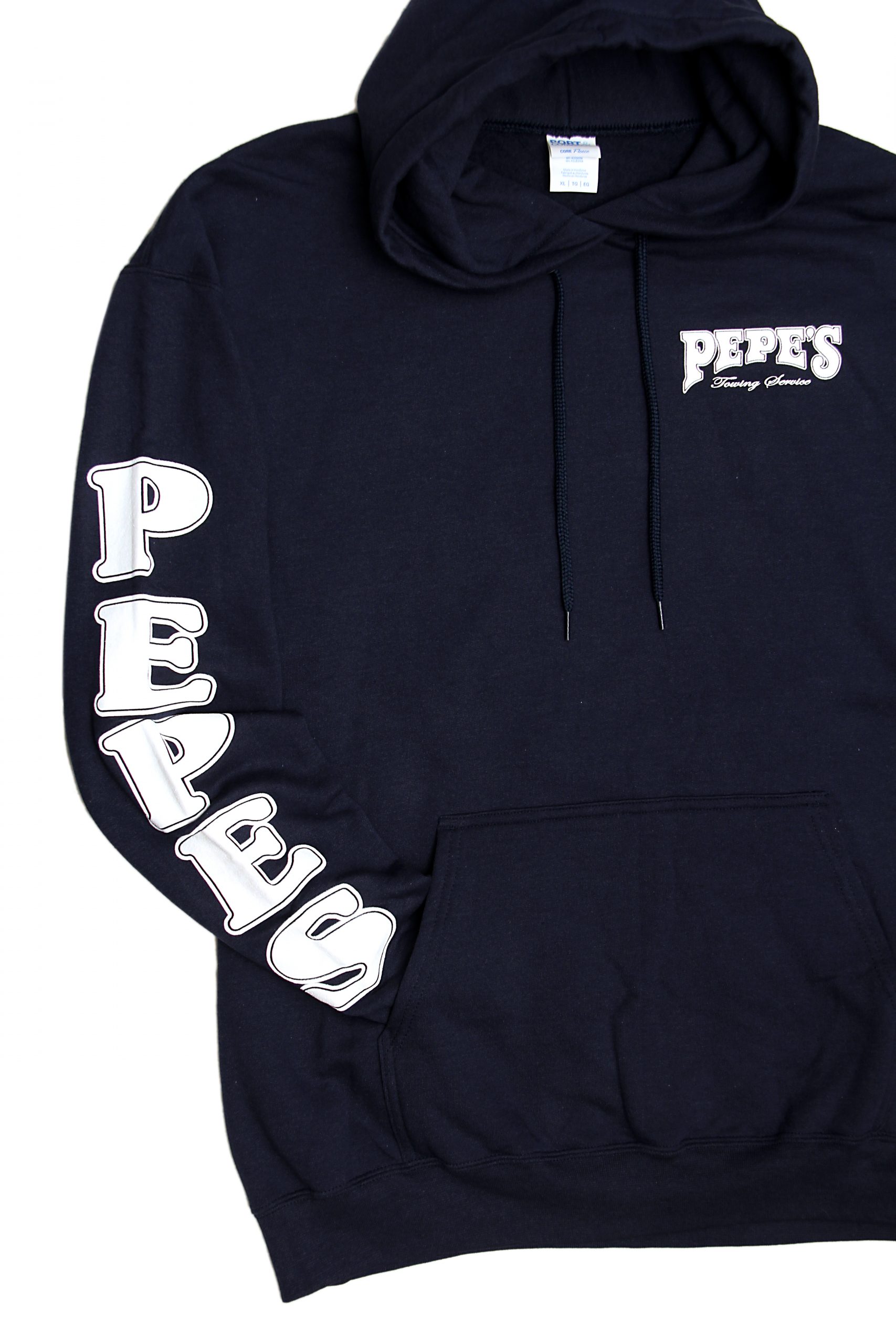 Pepe's Special Edition Logo Hoodie – Navy Blue | Pepe's Towing