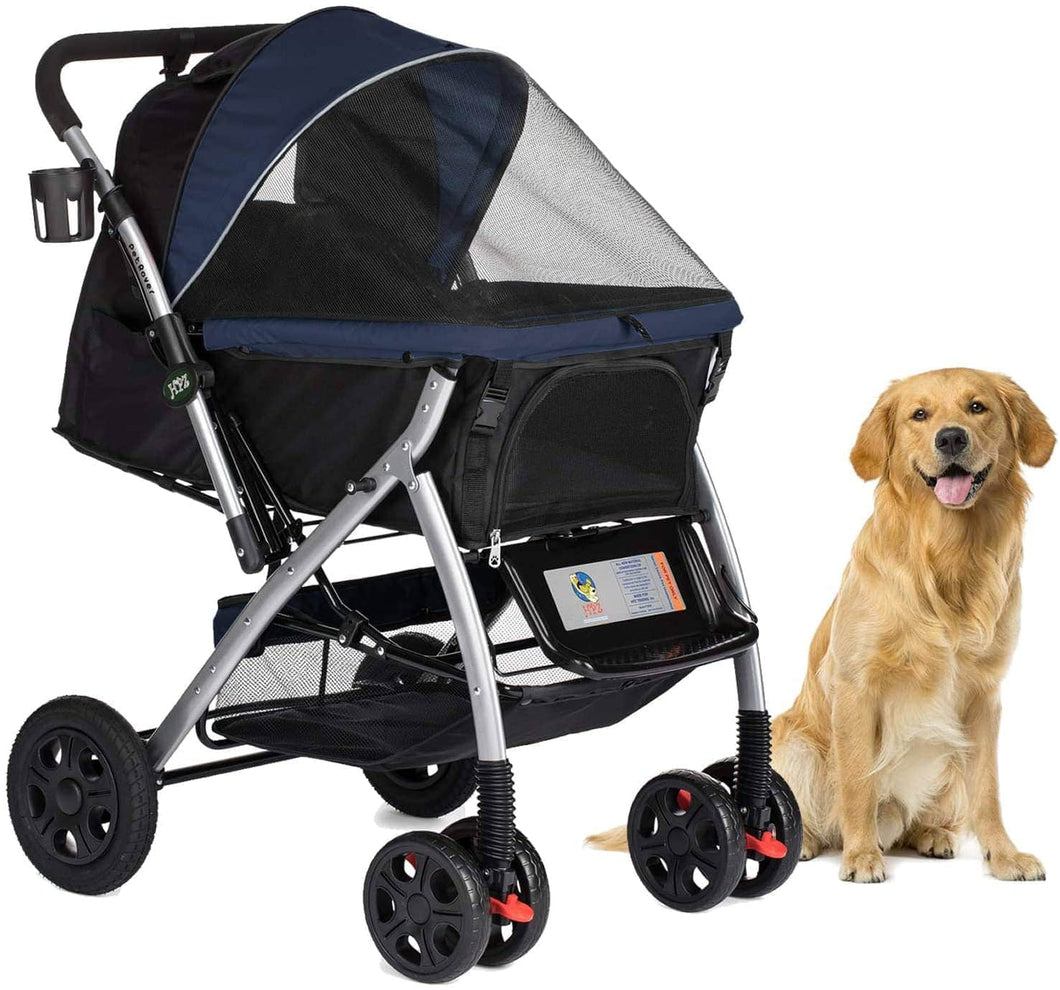 HPZ™ PET ROVER Premium Stroller for Small/Medium/Large Dogs, Cats
