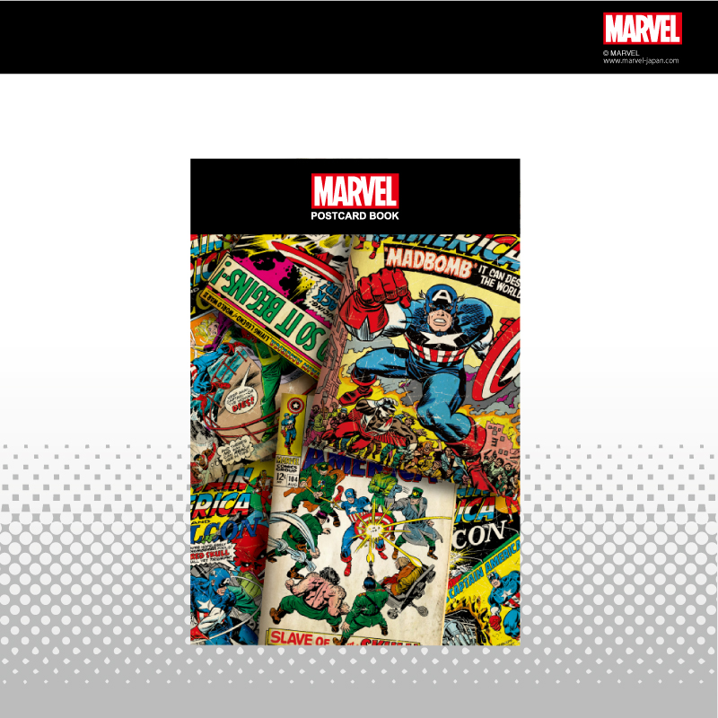 MARVELポストカード35種類＋MARVELバッチ