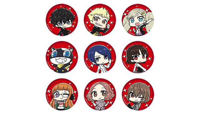 ペルソナ5 アニメ デフォルメ缶バッジA 全10種類 コラボカフェ