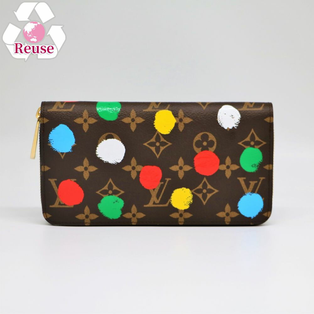 LV×YK ジッピー・ウォレット」M81864「ルイヴィトン×草間彌生」Painted