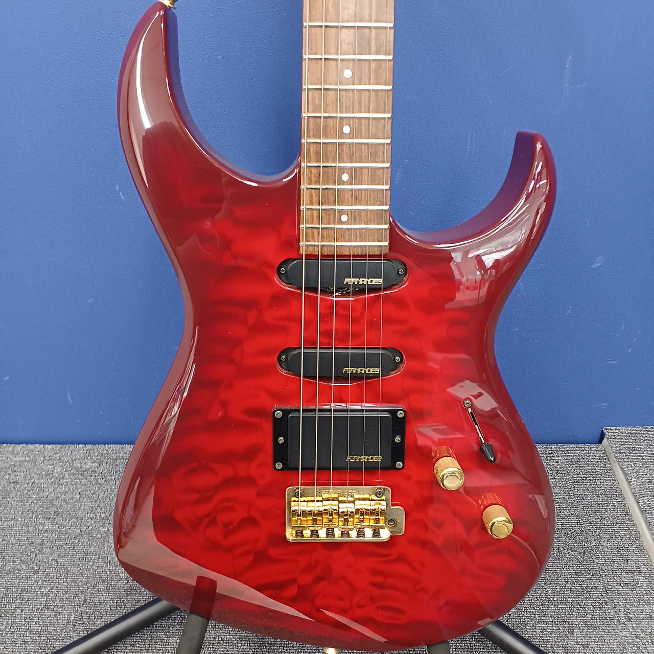 FERNANDES FGZ-420 ギター キルトメイプルトップ 赤 エレキ FERNANDES