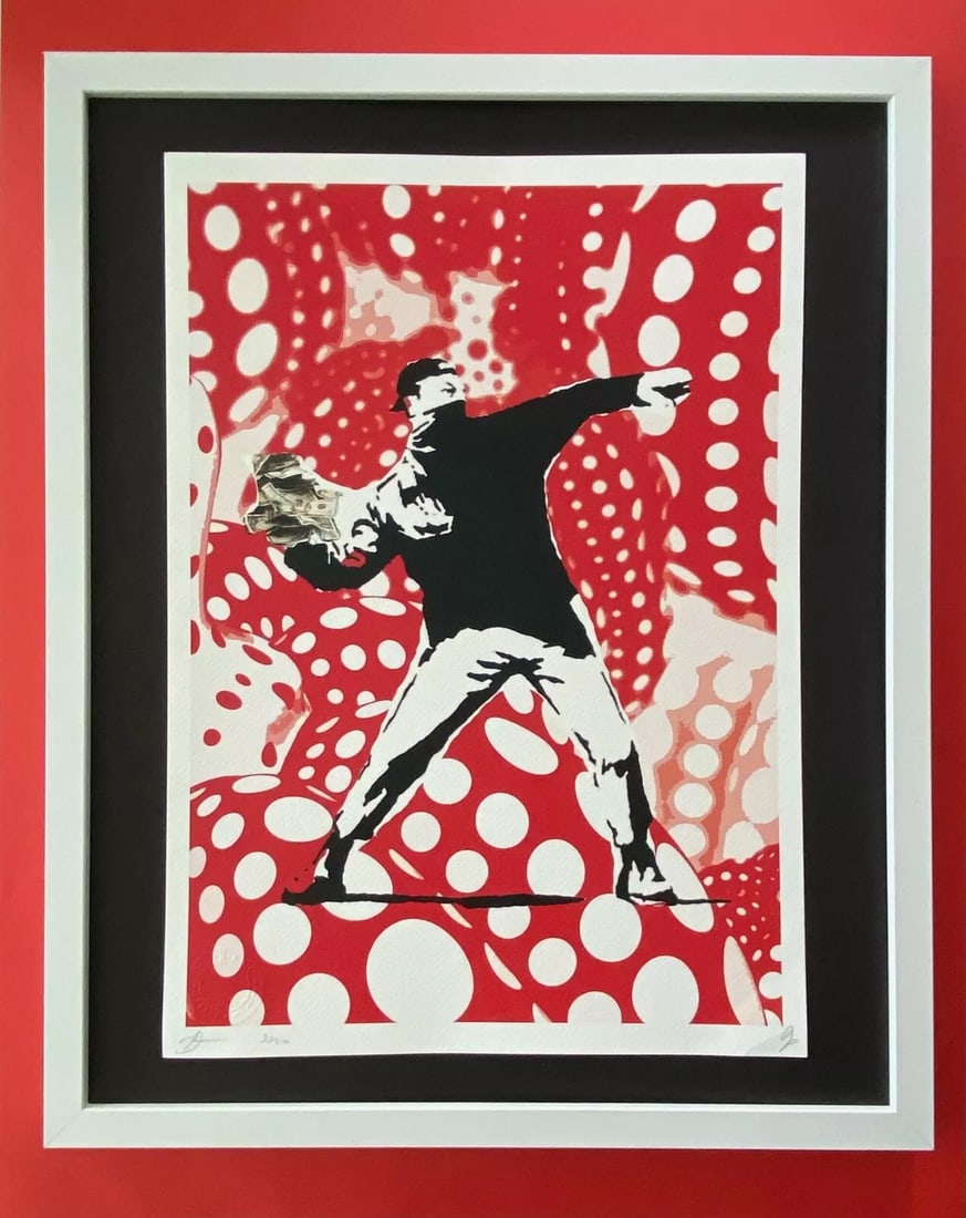 Death Nyc Large Framed 16x20in Pop Art Original Coa Theme Snoopy