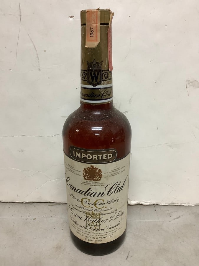 1967 Imported Canadian Club Whisky 86.8 Proof 4/5 Quart(sealed)
