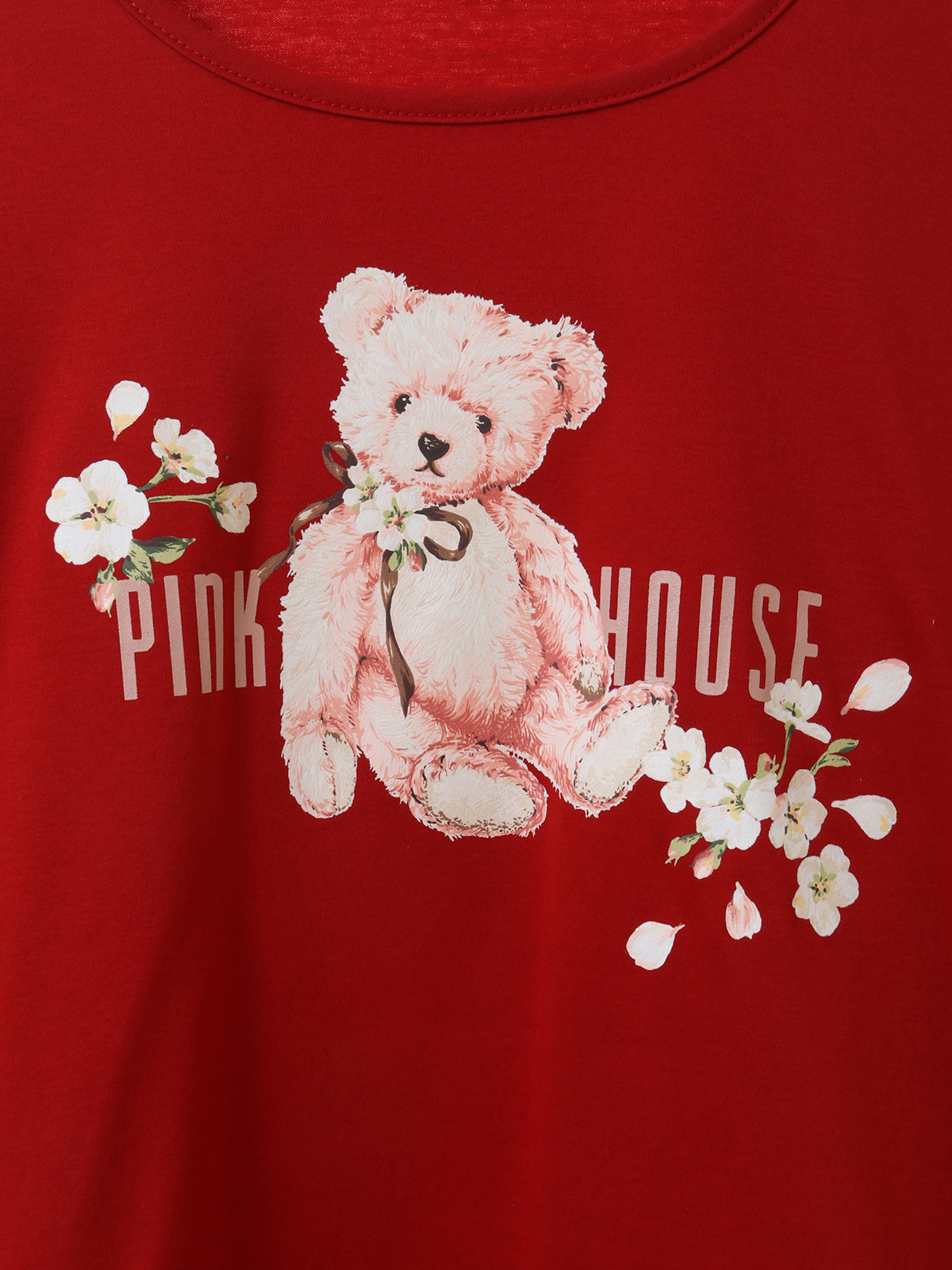 桜Teddyプリントカットソー｜ピンクハウスオフィシャルオンライン