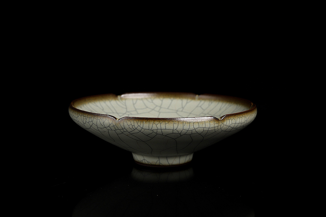 中国陶磁哥窯 四方皿自家藏出 仿宋御窯「哥窯」風花器壺陶芸骨董品書道具