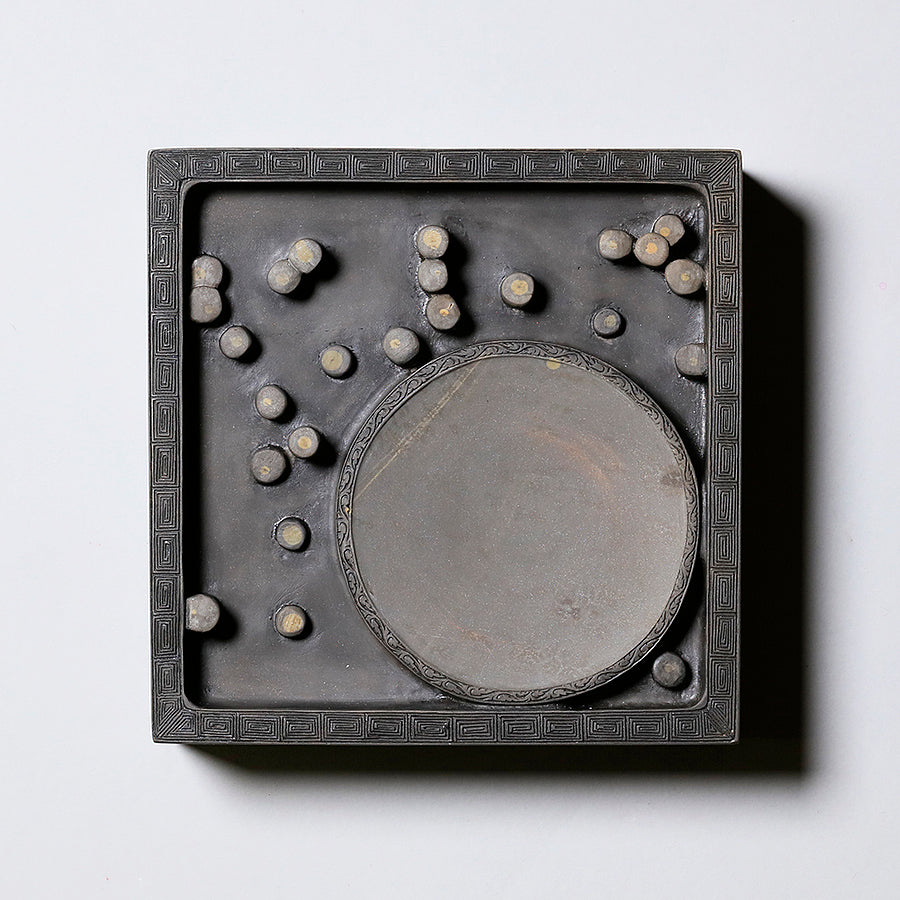 中国 細密彫刻 書道具 端渓硯 装飾端渓雕盒 M 7758E 中国 細密彫刻