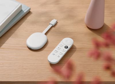 Chromecast with Google TV (4K) Snow GA01919-US - Best Buy