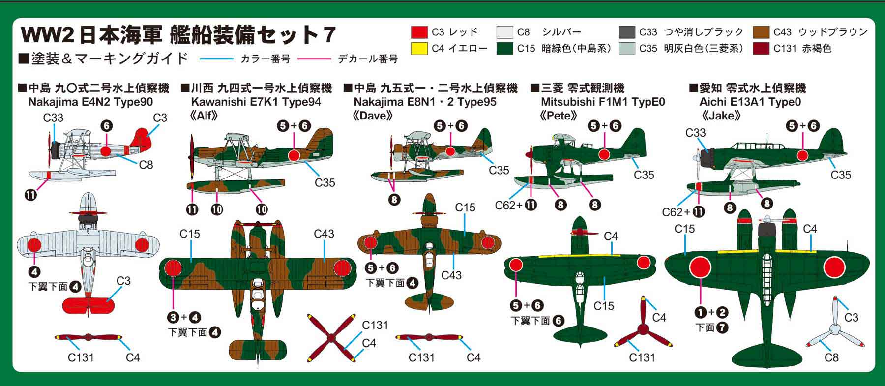 E12 1/700 WWII 日本海軍 艦船装備セット 7 – ピットロード