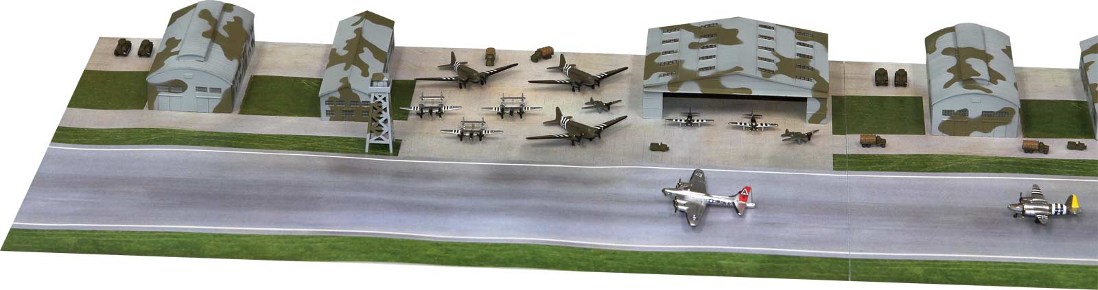 1/700 米軍基地ジオラマ 航空機付き 航空自衛隊基地飛行場情景の1/700