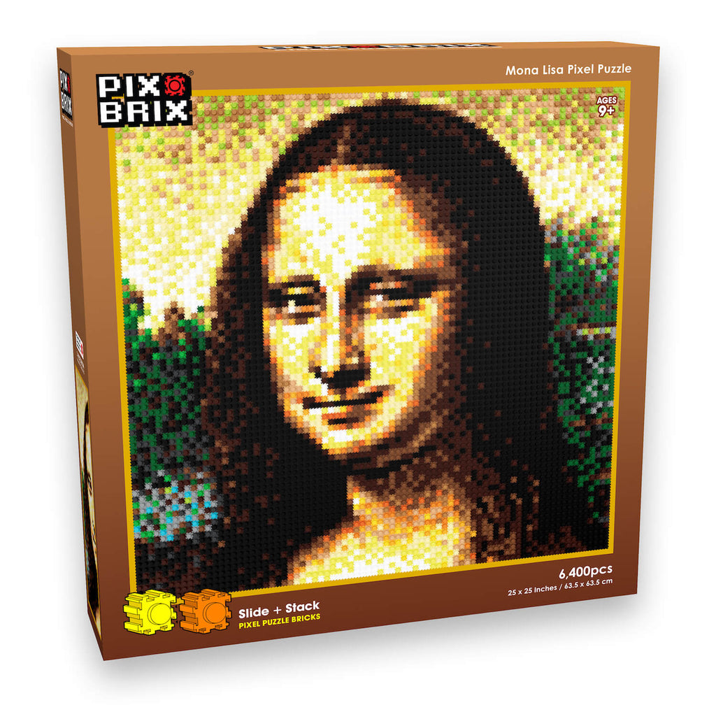 Mona Lisa Pixel Puzzle | Iconic Pixel Art Brick Kit