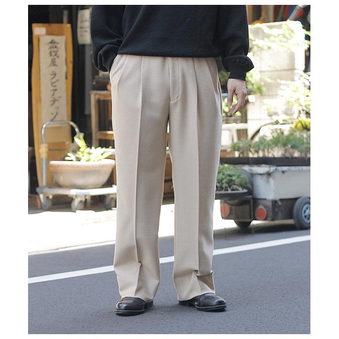 20%OFF セール インテリム INTERIM ライト メルトン キャメル 2タック