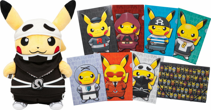 団員ごっこピカチュウのグッズ、スカル団が追加。これまでの各団のロゴ