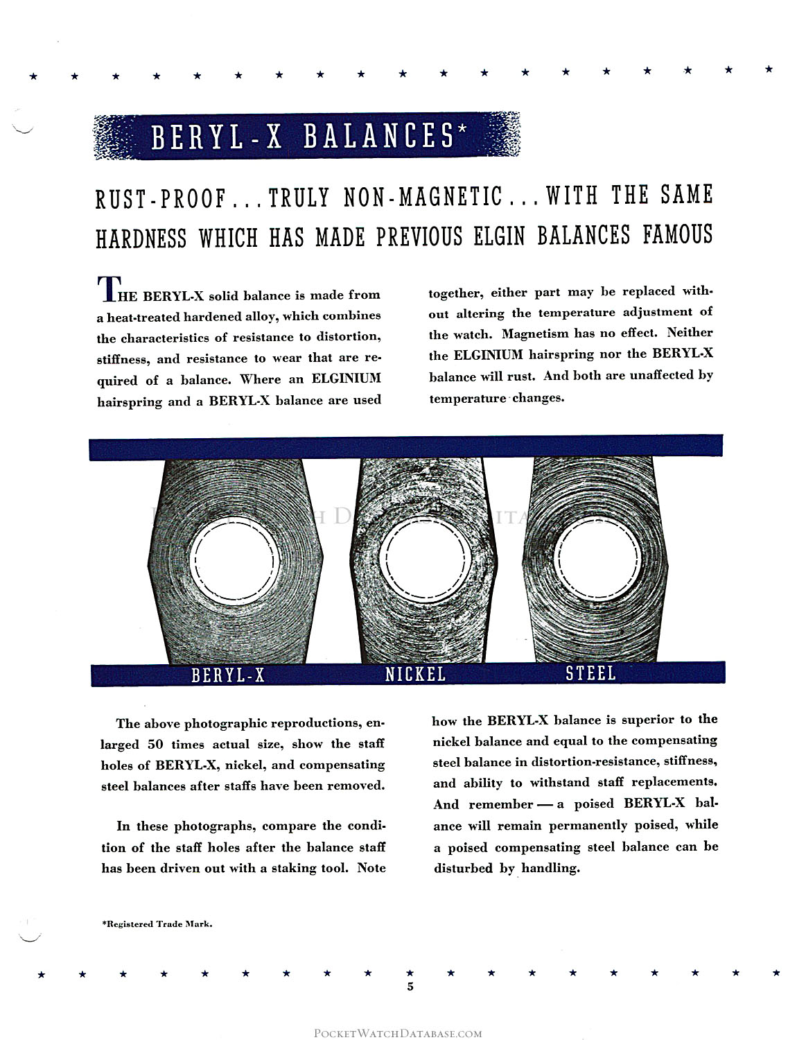 Elginium Hairsprings - Elgin Service Bulletin (c.1940) | PWDB
