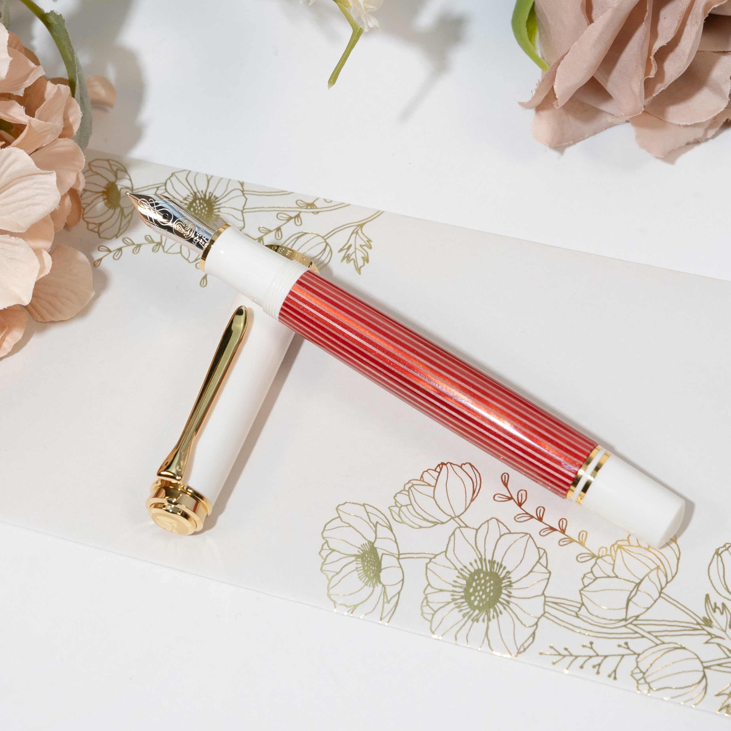 PELIKAN ペリカン 万年筆 スーベレーン M600 レッドホワイト – Poesie文具