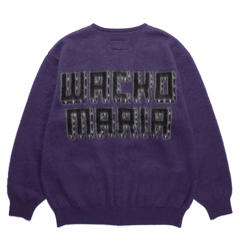 WACKO MARIA / LOGO MOHAIR KNIT JACQUARD CARDIGAN 23FW-WMK-KN17