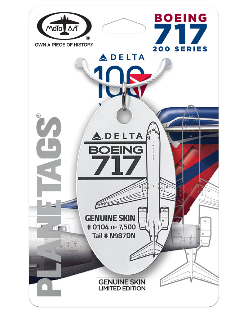 デルタ航空 ボーイング717 タグ キーホルダー Planetags DELTA デルタ