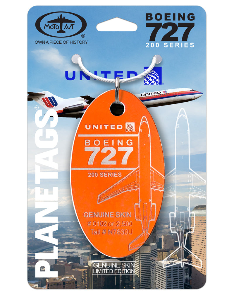 United Airlines® 727-N7630U – MotoArt PlaneTags