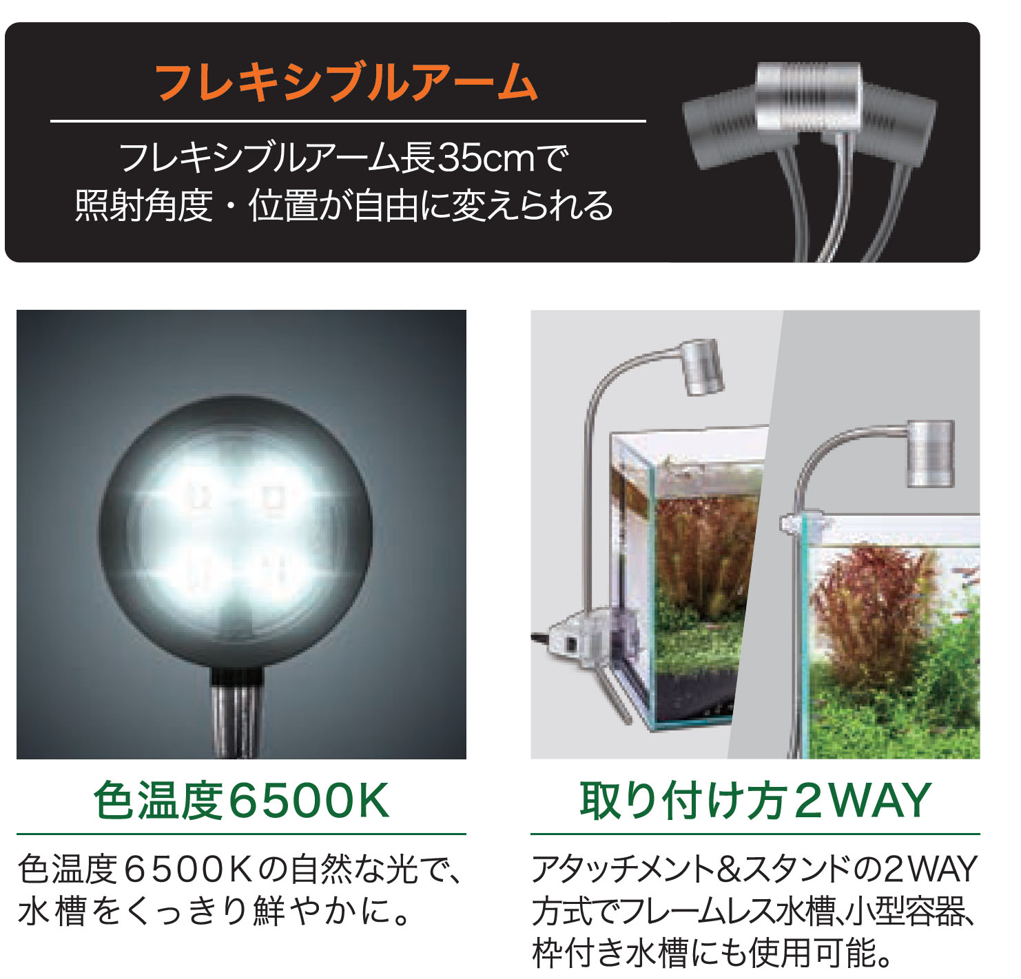 水草と植物を育てる!クリアLED リーフグロー | ジェックス株式会社