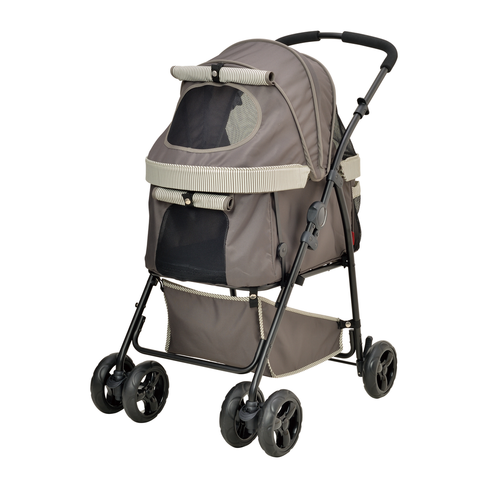 わんわんカート 多頭用DXplus-N ストライプグリーン | ジェックス株式会社