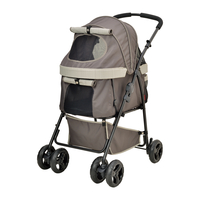 わんわんカート 多頭用DXplus-N デニム柄×ベージュ | ジェックス株式会社