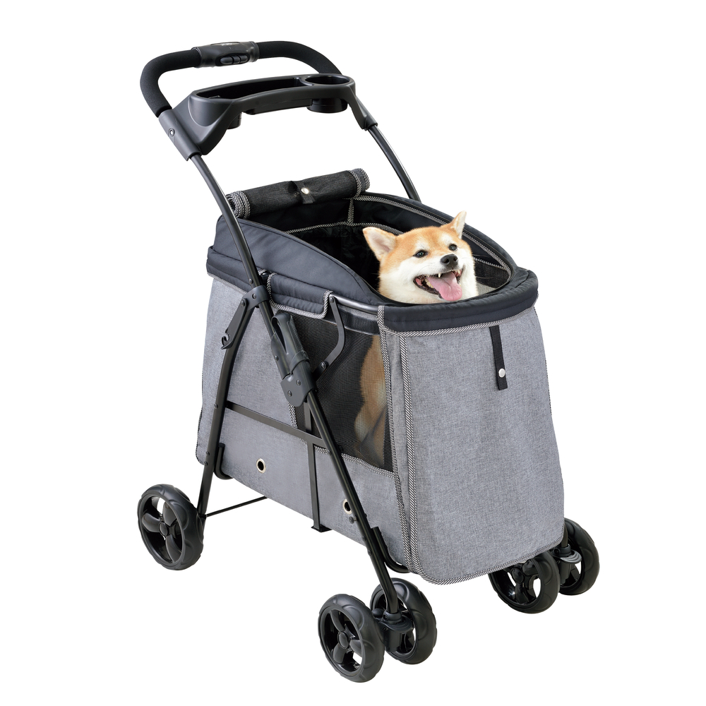わんわんカート 中型犬用 ライトグレー | ジェックス株式会社