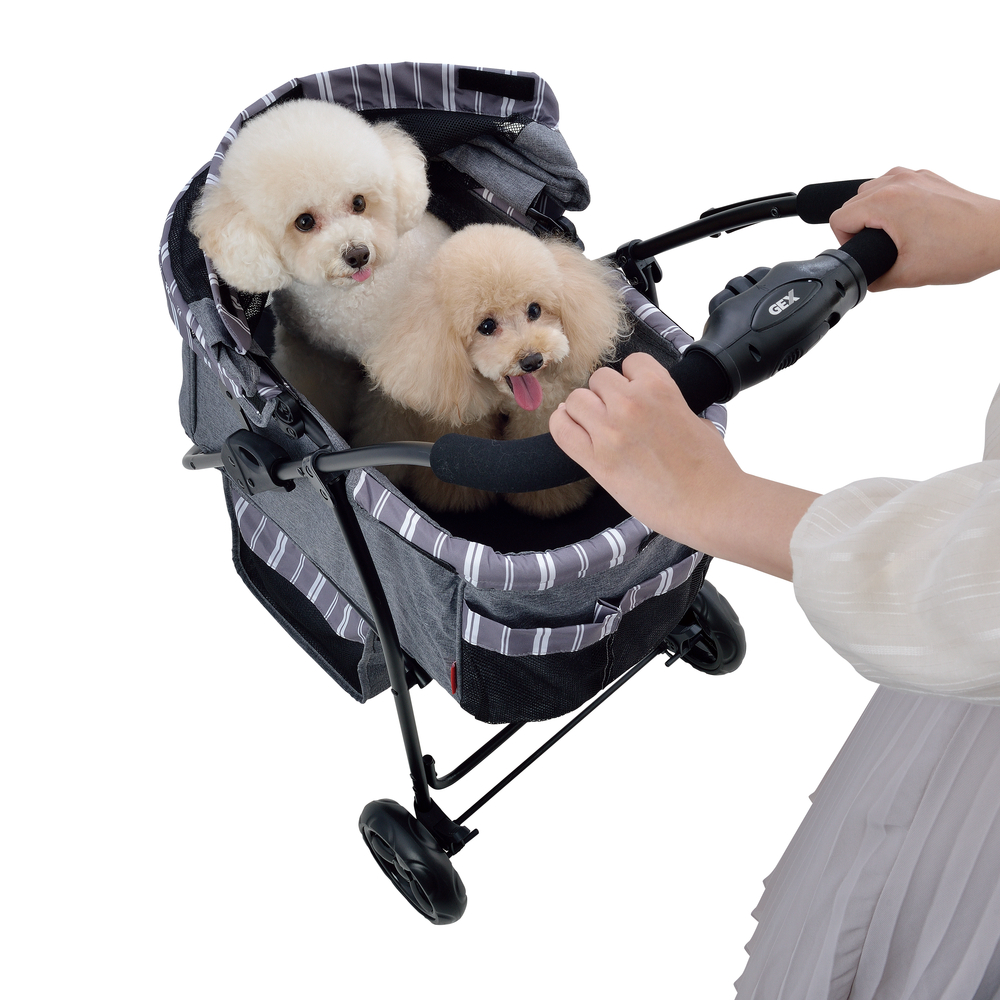 わんわんカート スマートハンディ Safety ストライプグレー