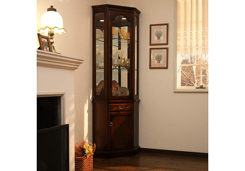 Karimokuカリモク コロニアル 花台 収納棚 レトロモダン家具