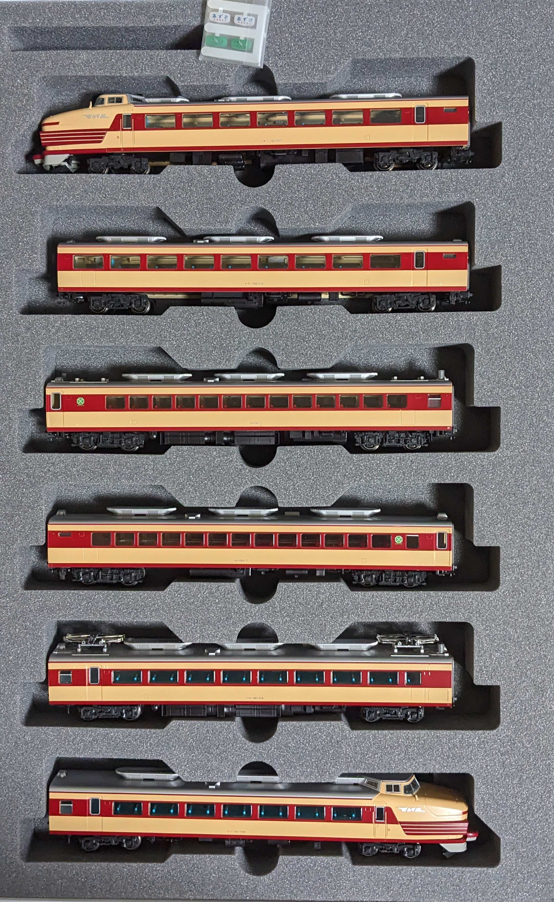 🔴入線 KATO 10-1147 基本ｾｯﾄ 181系100番台「とき•あずさ」6両ｾｯﾄ