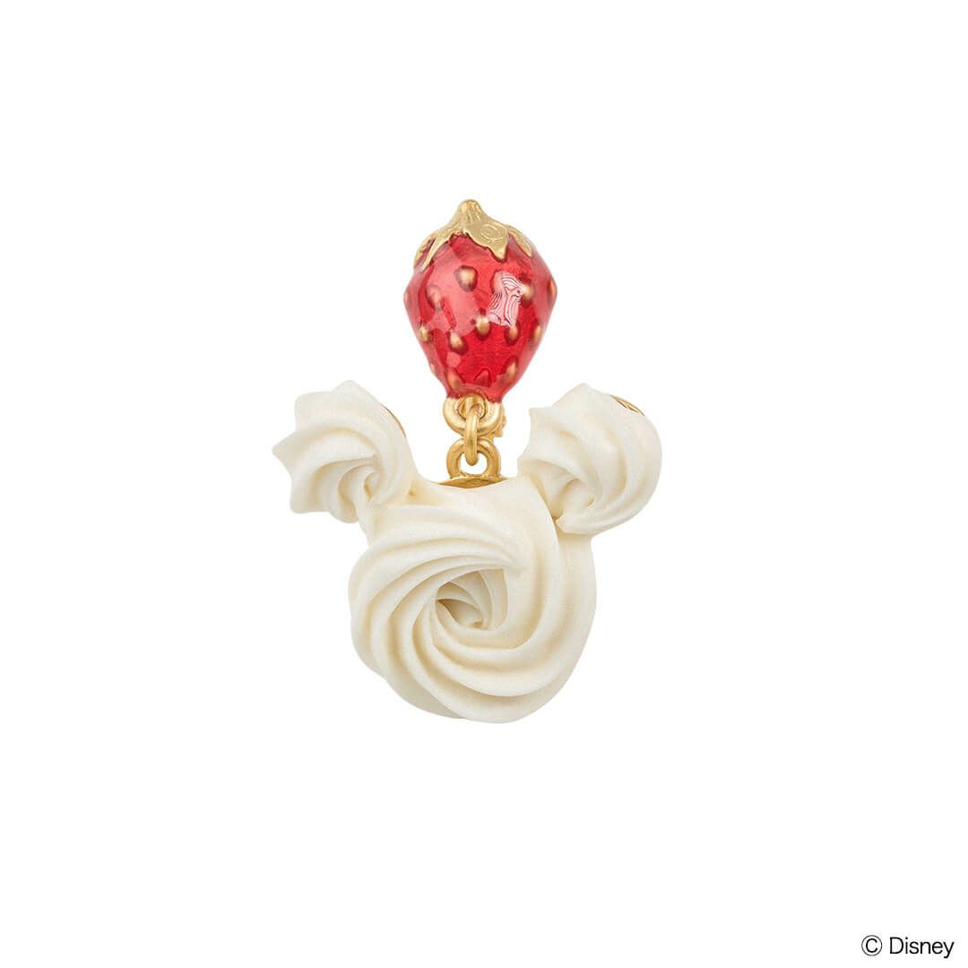残り1点】ミッキー/ストロベリーホイップクリーム ピアス【ディズニー