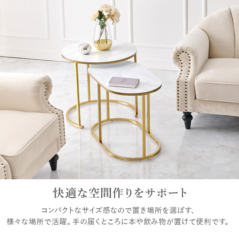 Wood style 大理石調サイドテーブル 大理石調サイドテーブル | ニトリ