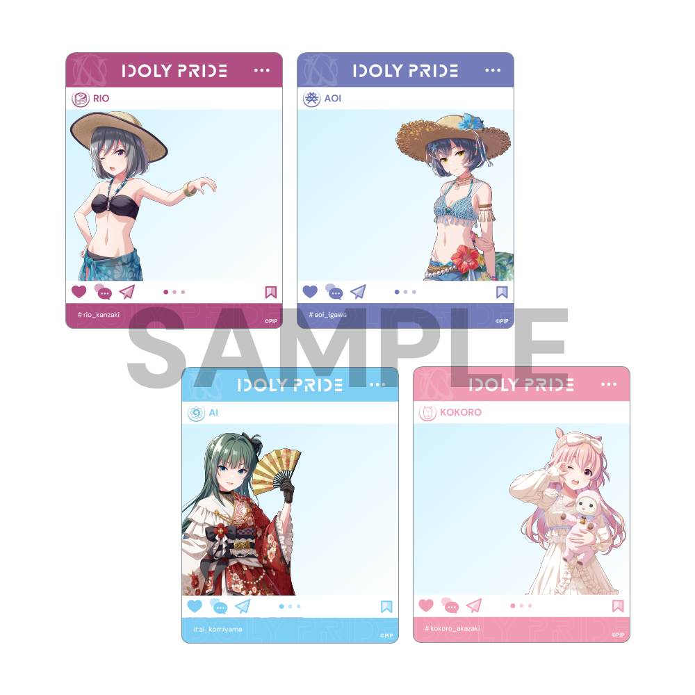 受注生産品 SNS風おでかけクリアカード 全3種 藍月なくる 受注