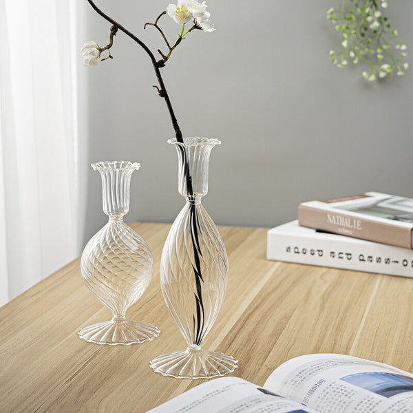 クリアガラス キャンドルホルダー＆フラワーベース No.73 cc-00073