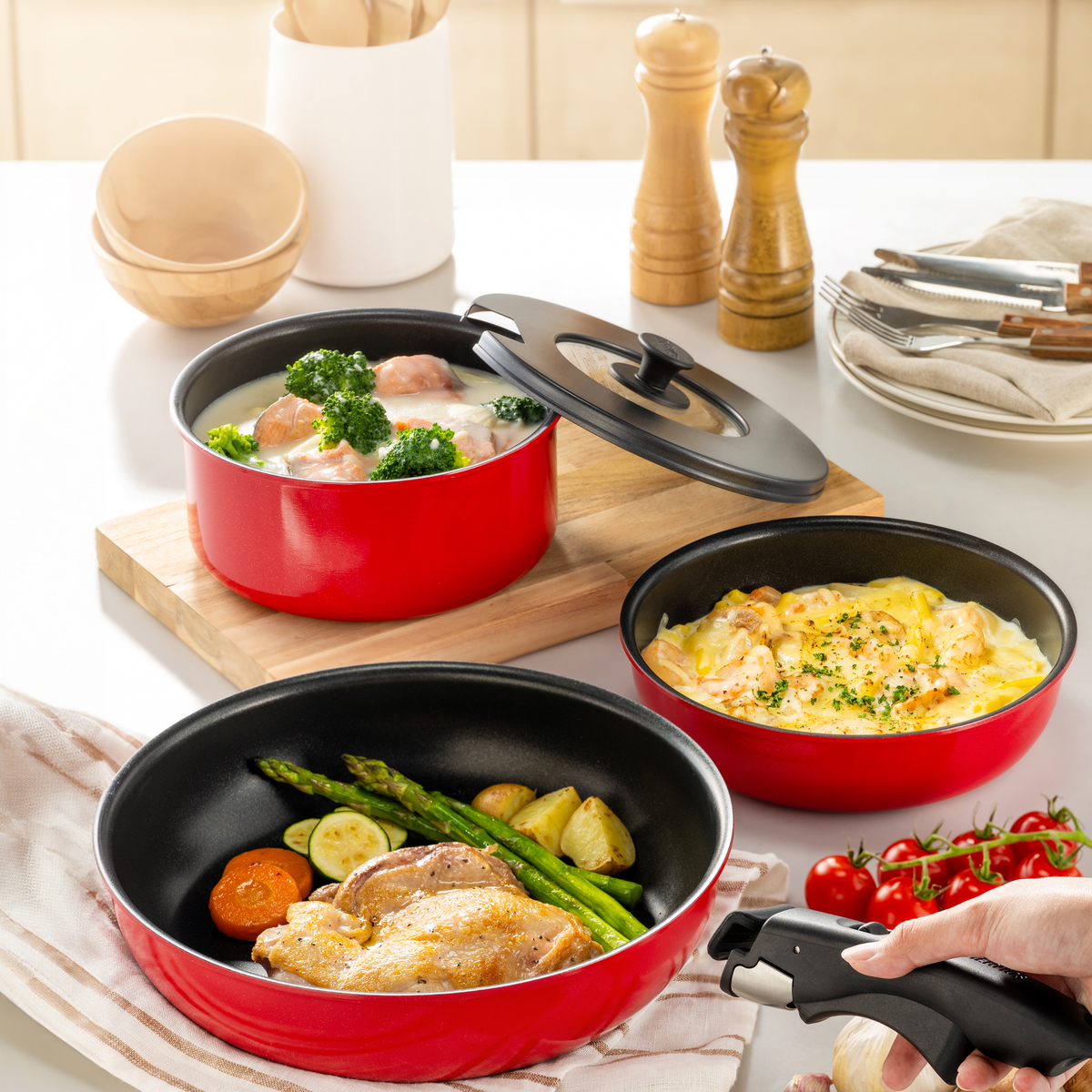 楽天市場】【特別価格】サーモス IHセット 取っ手のとれるフライパン9