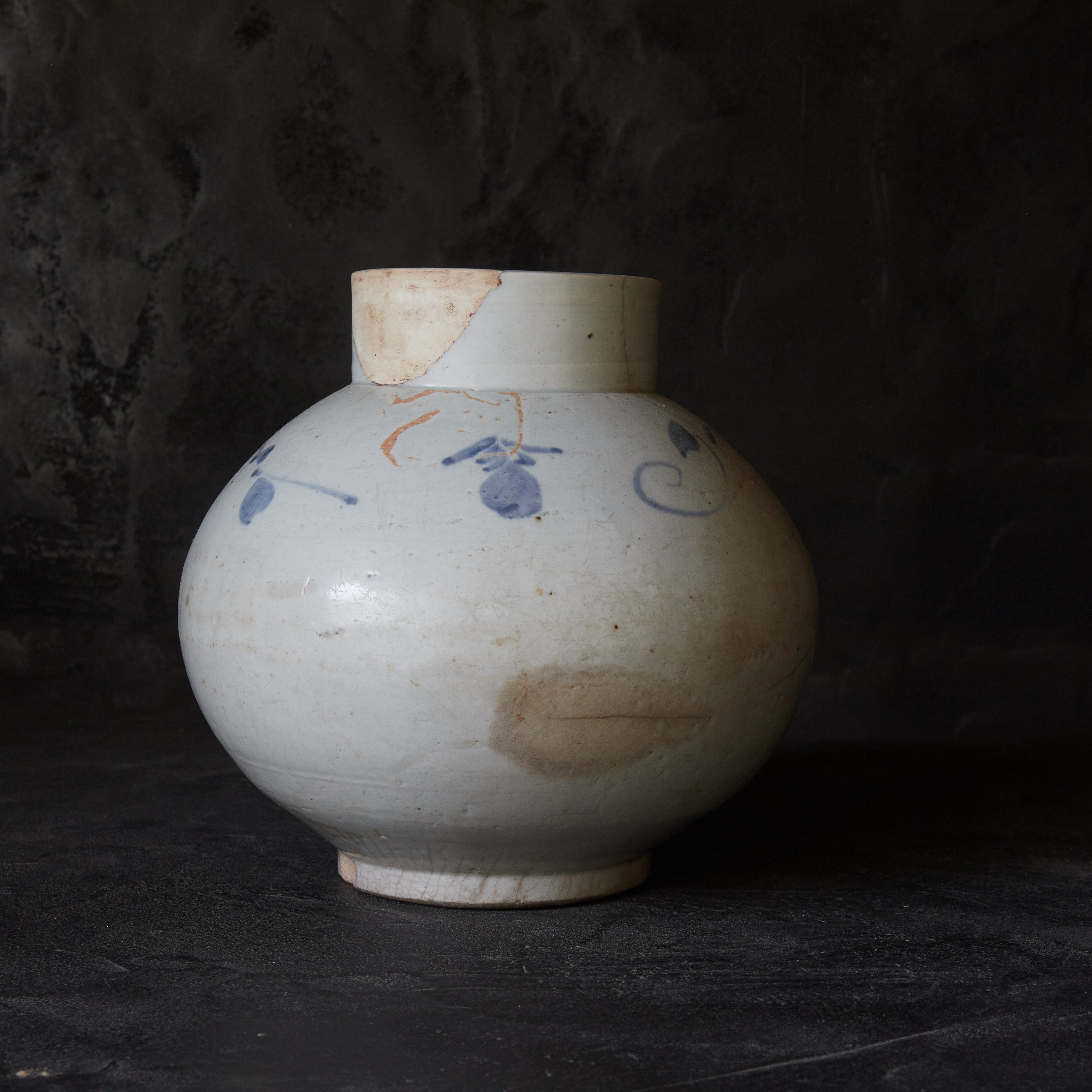 李朝期 李朝草木文壷 李朝時代 李朝期 李朝草木文壷 李朝時代 李朝期