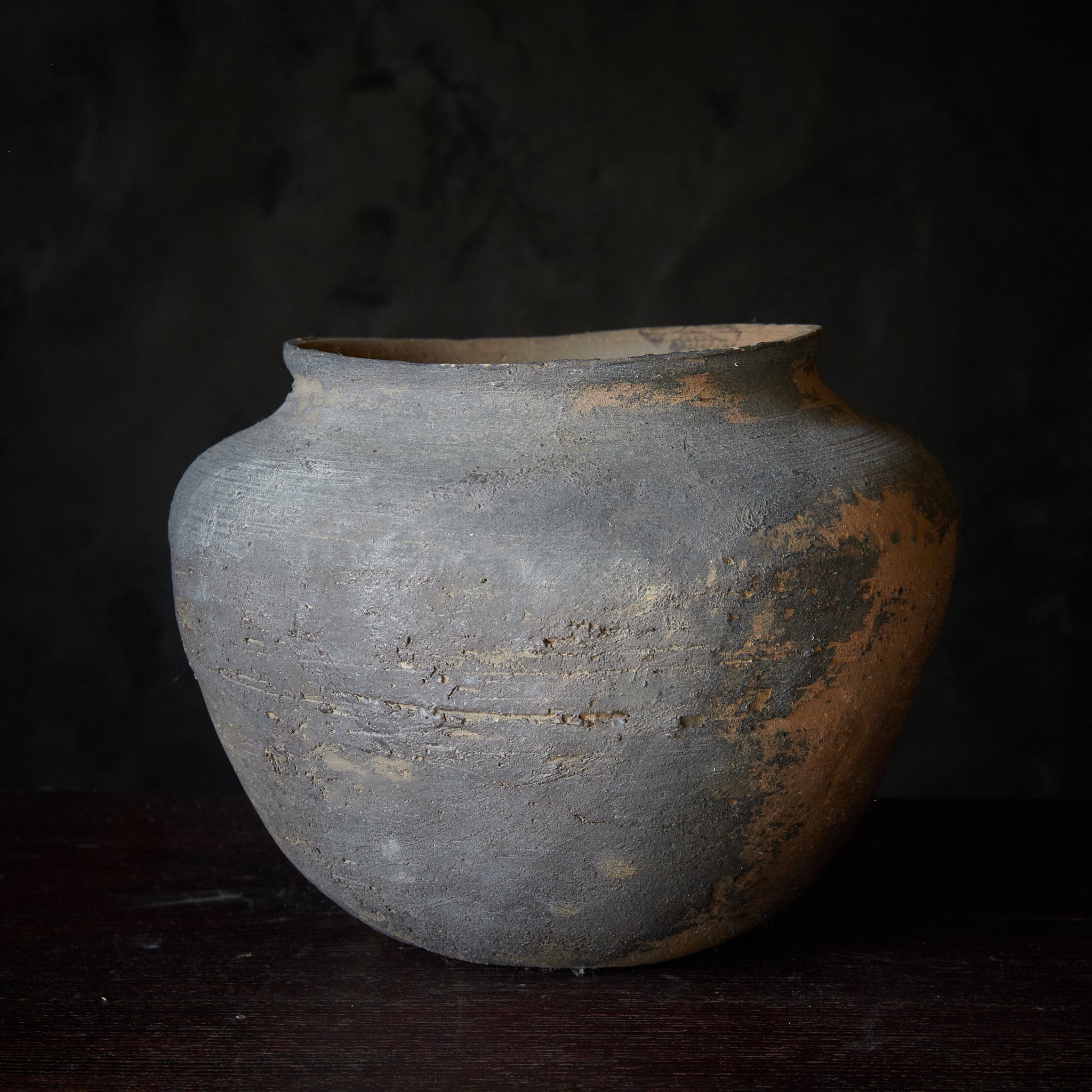 貴重 須恵器 珠洲焼 古代格子叩き文壷 大花瓶 古美術品（新羅土器）C69