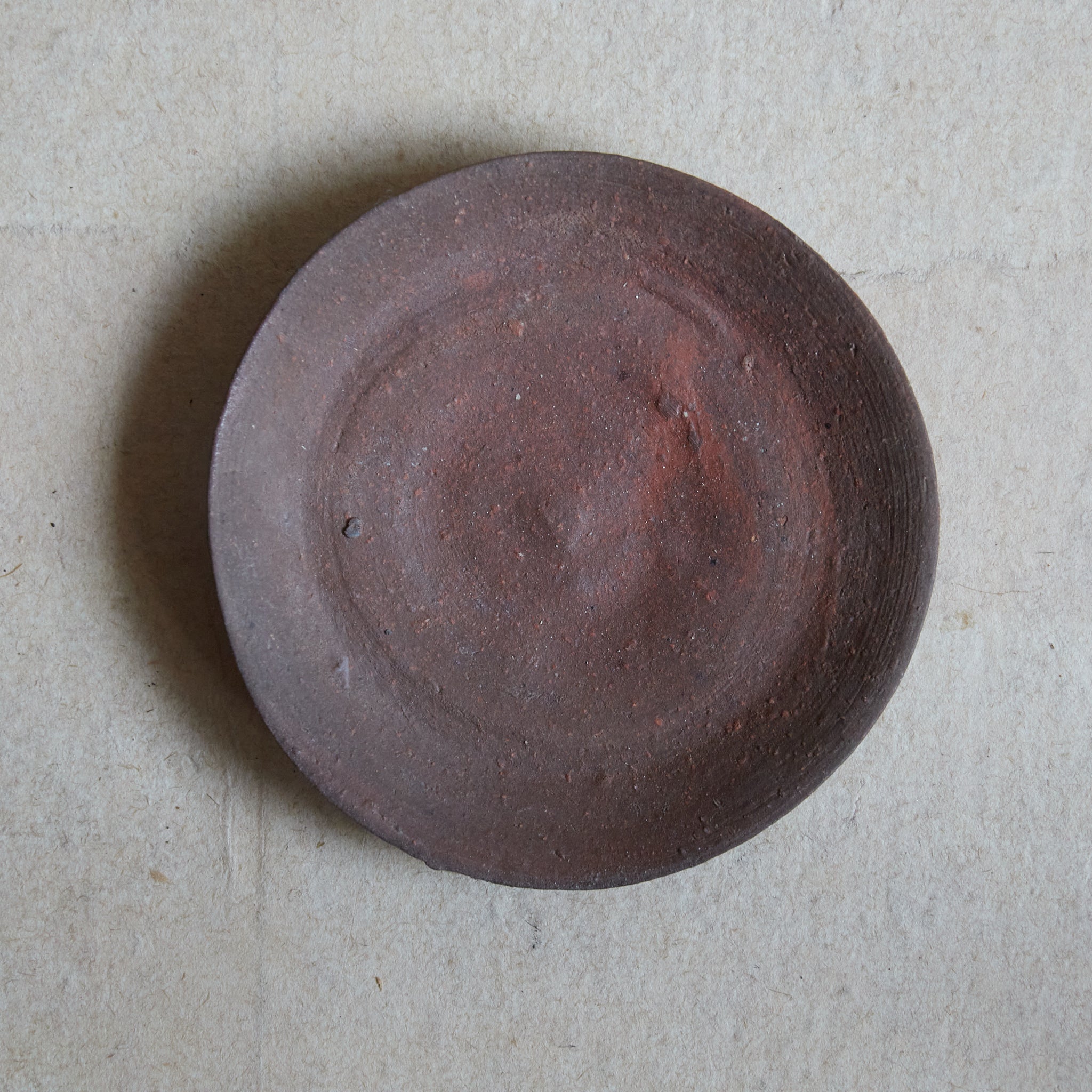 NO639 備前焼 煎餅皿 絵備前 古備前 宝尽くし文様 幕末～明治 5枚組