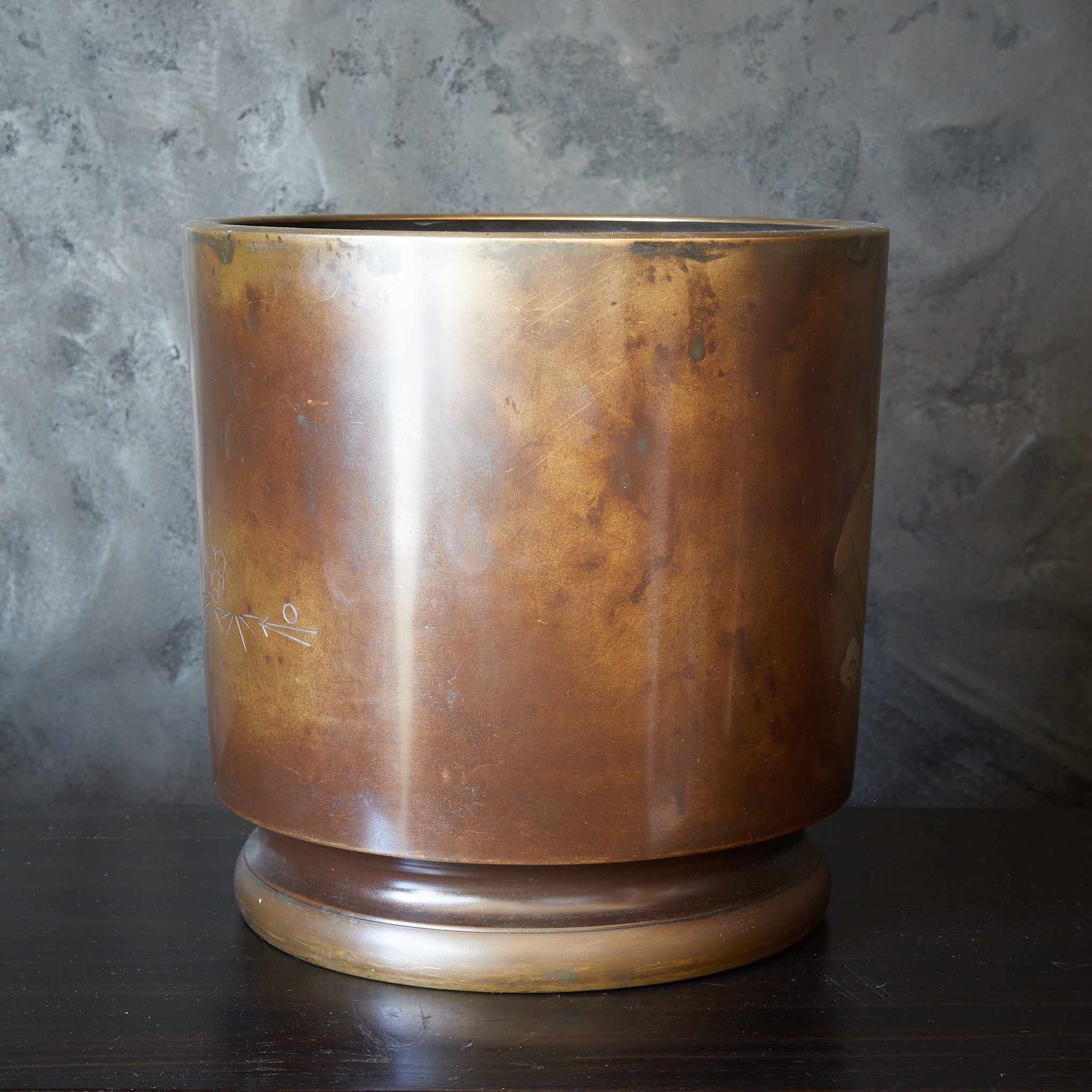 明治期大国蝶々模様鉄瓶 明治期大国蝶々模様鉄瓶