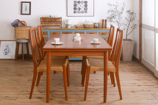 ロイズアンティーク木製エクステンションテーブル ダークブラウン