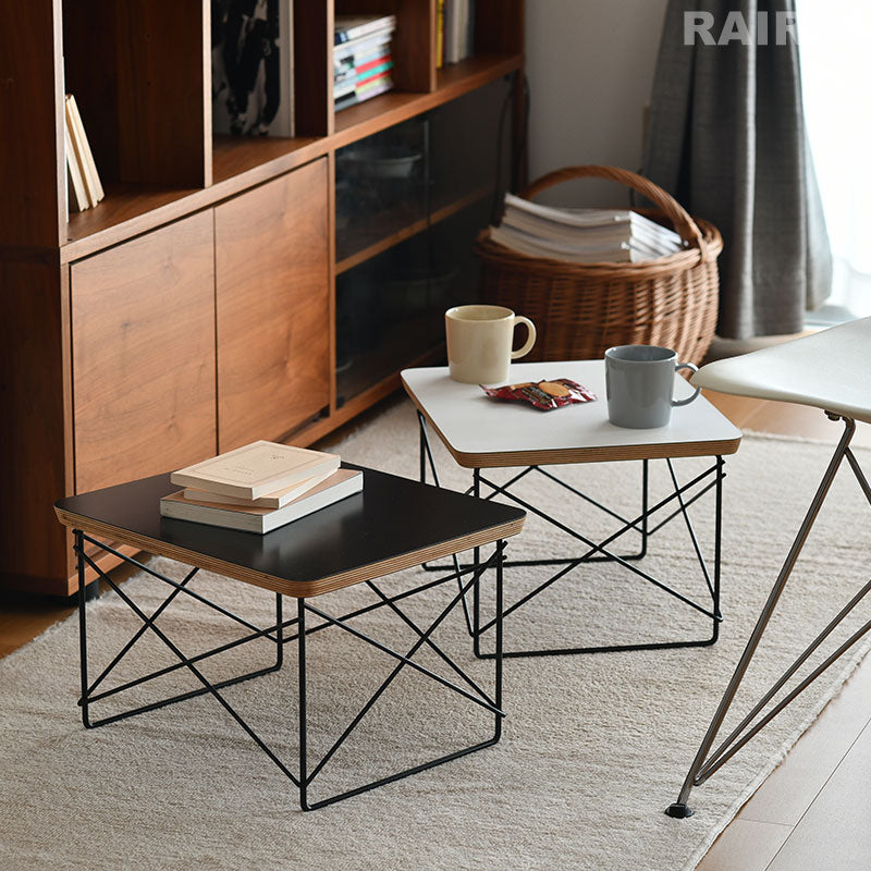 ハーマンミラー イームズ ワイヤーベース ローテーブル ブラック天板