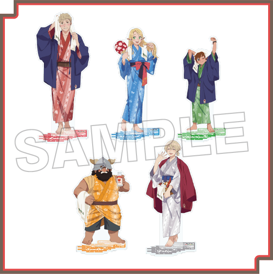 中古】アクリルスタンド 5体セット ダンジョン飯 極楽湯コラボ
