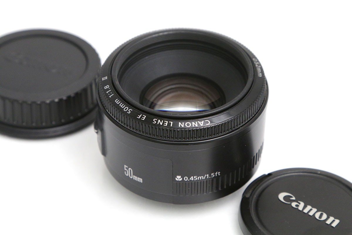 Canon EF 50mm f1.8 Ⅱ 単焦点レンズ 中古 箱付き EF50mm F1.8 II