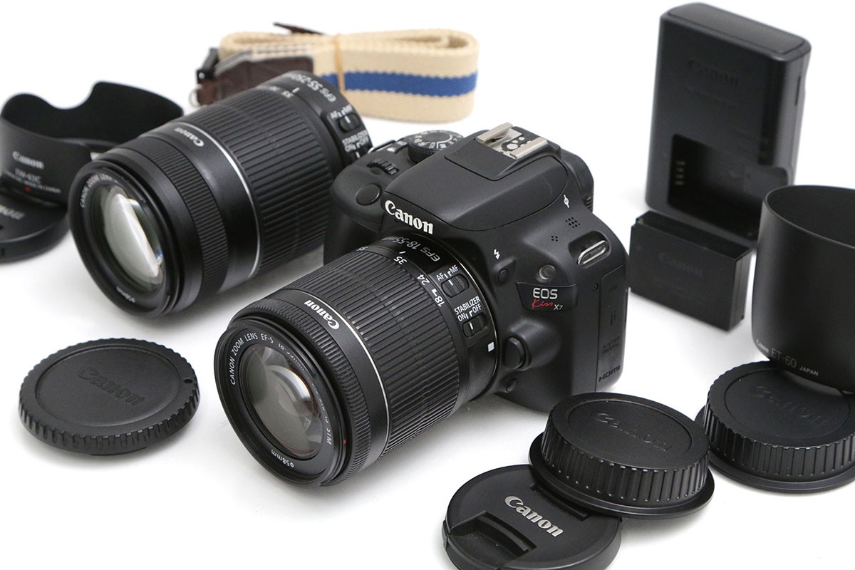 Canon EOS Kiss X7 ダブルズームキット＋広角や単焦点レンズ等 CANON